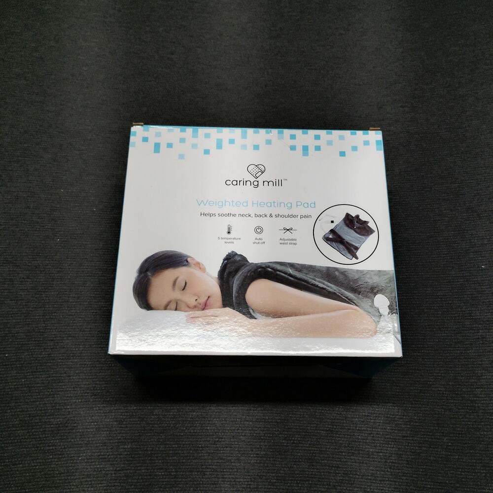 Caring Mill Weighted Heating Pad Neck Back Shoulder 5 Heat Levels